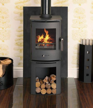 Newbourne 35FS Eco Design Multifuel DEFRA Stove With Log Store