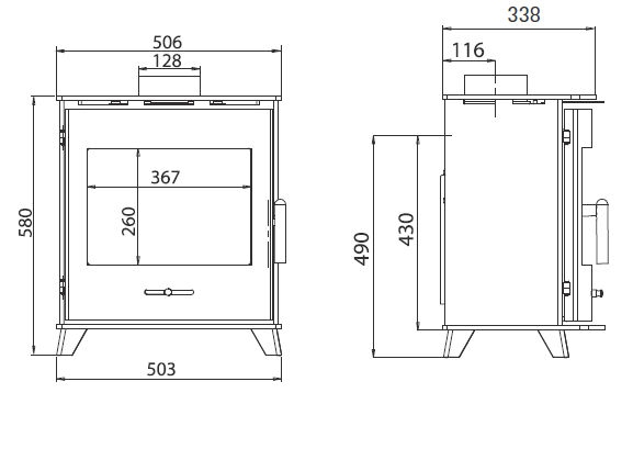 Newbourne 40FS Wood Burning / Multifuel Ecodesign Stove