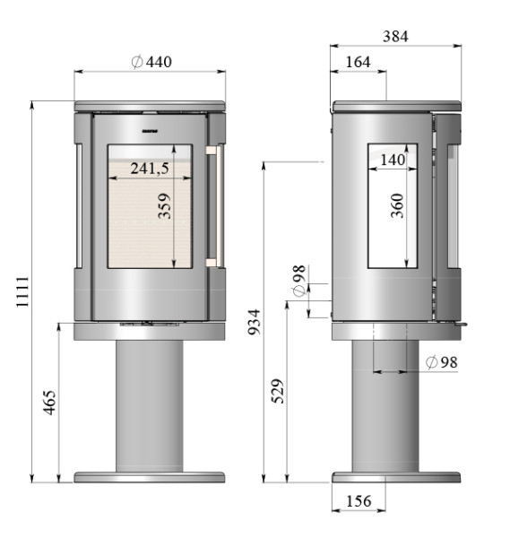 Morso 7449 Wood Burning Ecodesign Pedestal Stove