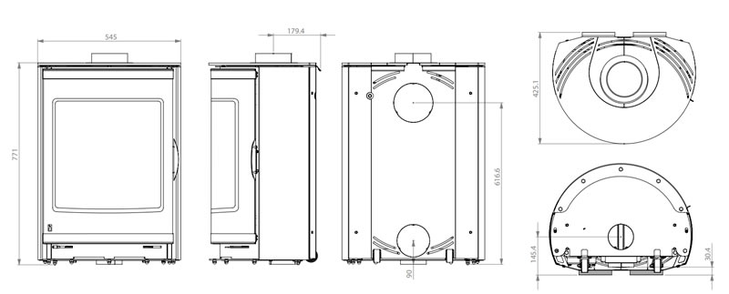 Arada Hoxton 7 Defra Approved Wood Burning Ecodesign Stove