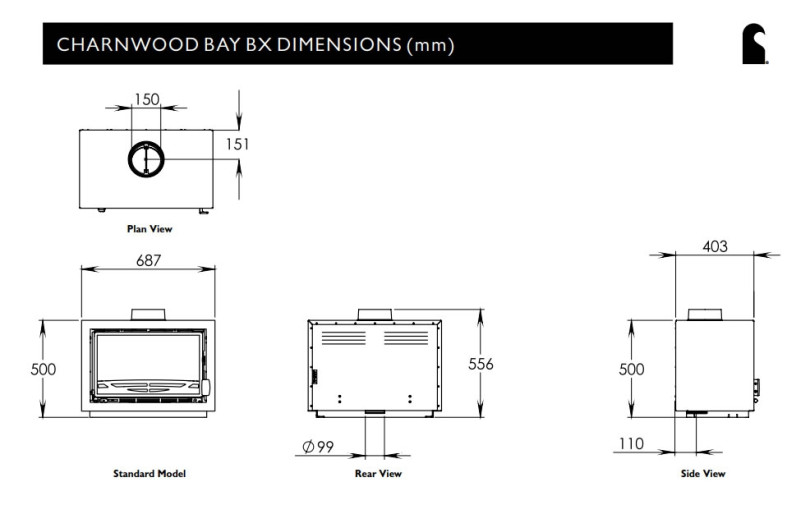 Charnwood Bay 5 BX Wood Burning Ecodesign Stove