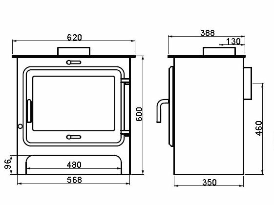 Ekol Clarity 12kW DEFRA Approved Wood Burning / Multifuel Ecodesign Stove
