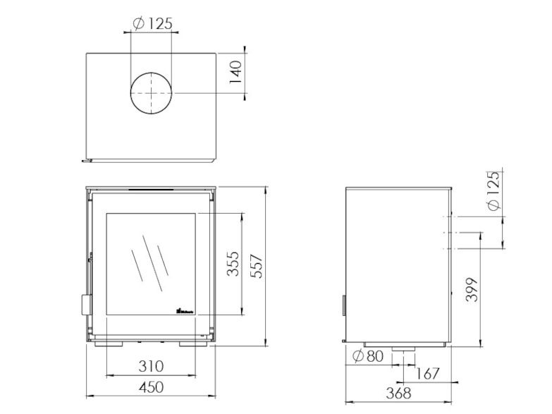 Dik Geurts Modivar 5 4.9kW Wood Burning Ecodesign Stove