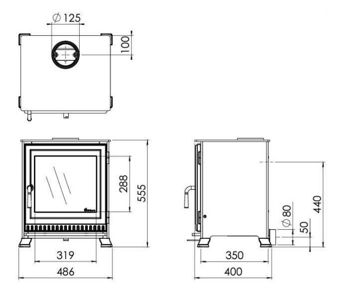 Dik Geurts Aste 5 Low 4.9kW Wood / Multifuel Ecodesign Stove