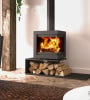 Dik Geurts Bora Corner 6.7kW Wood Burning Ecodesign Stove on Floating Plateau