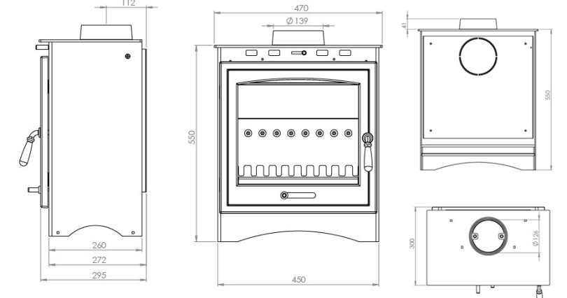 Helios Max Eco 5Kw Wood Burning / Multifuel Ecodesign Stove