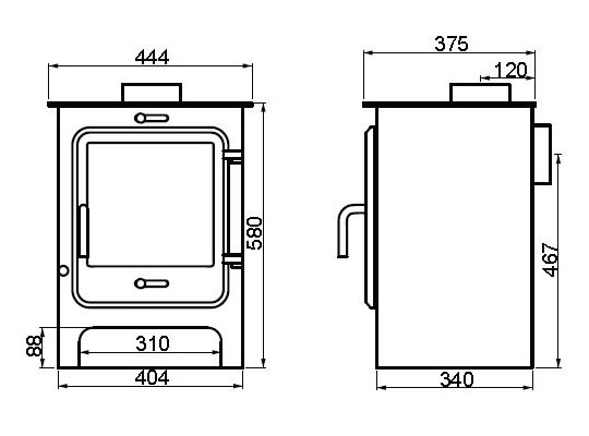 Ekol Clarity 8kW Wood Burning / Multifuel Ecodesign Stove