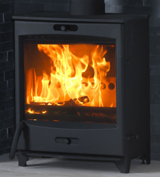 Fireline 5kW Wide Wood Burning / Multifuel Ecodesign Stove with Modern Door
