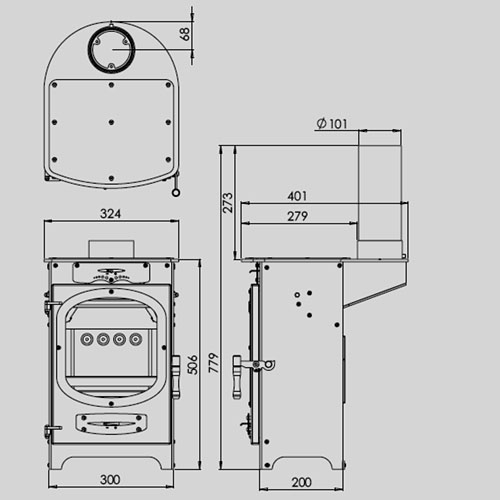 Go Eco Adventurer 5 Wood Burning Ecodesign Glamping Stove