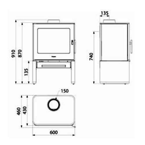Hergom E-40 Wood Burning Ecodesign Stove