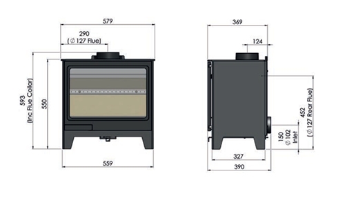 Hunter Allure 7 Wood Burning Ecodesign Stove