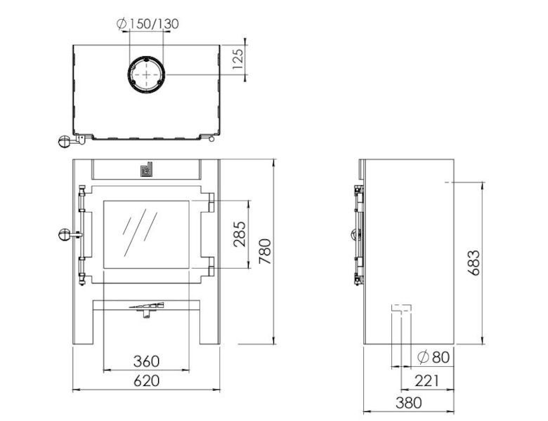 Dik Geurts Jannik Large 6.8kW Wood Burning Ecodesign Stove