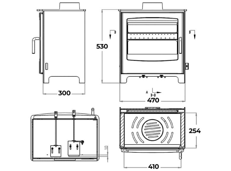 MI Fires Solway Large Wood Burning / Multifuel Ecodesign Stove