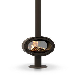 Dik Geurts Oval Tunnel Fixed 11.6kW Wood Burning Pedestal Stove