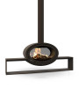 Dik Geurts Oval Tunnel Fixed 11.6kW Wood Burning Stove on Plateau Bench