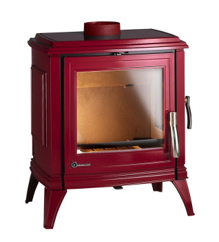 Invicta Sedan M Red Enamel Wood Burning Ecodesign Stove