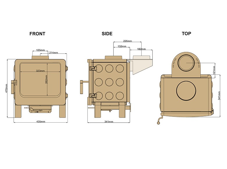 Ekol Pumpkin Core Wood Burning Ecodesign Stove