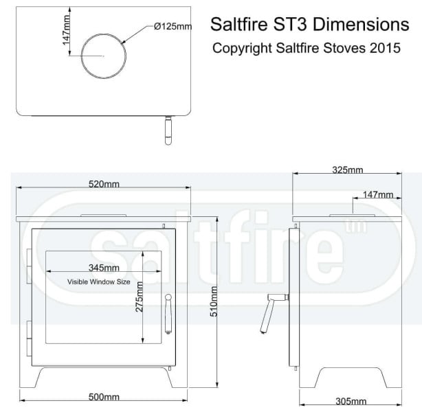 Saltfire ST3 Wood Burning Ecodesign Stove