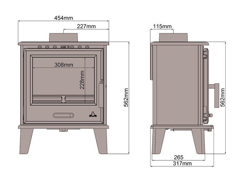 Saltfire Classic Wood Burning / Multifuel Ecodesign Stove