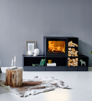 Scan 1003 Box VE Wood burning Ecodesign Stove with additional storage