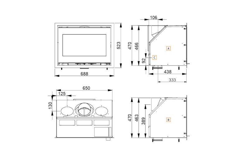 Scan 1005 BB 6.0kW Wood Burning Ecodesign Inset Stove