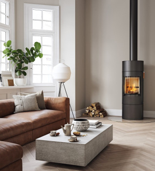 Scan 84-2 Classic Black Wood Burning Ecodesign Cylinder Stove