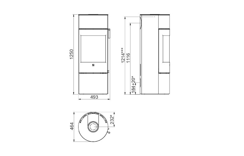 Scan 84-1 Modern Gloss White Wood Burning Ecodesign Stove