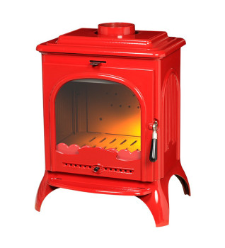 Invicta Seville 2 Red Enamel Wood Burning Ecodesign Stove