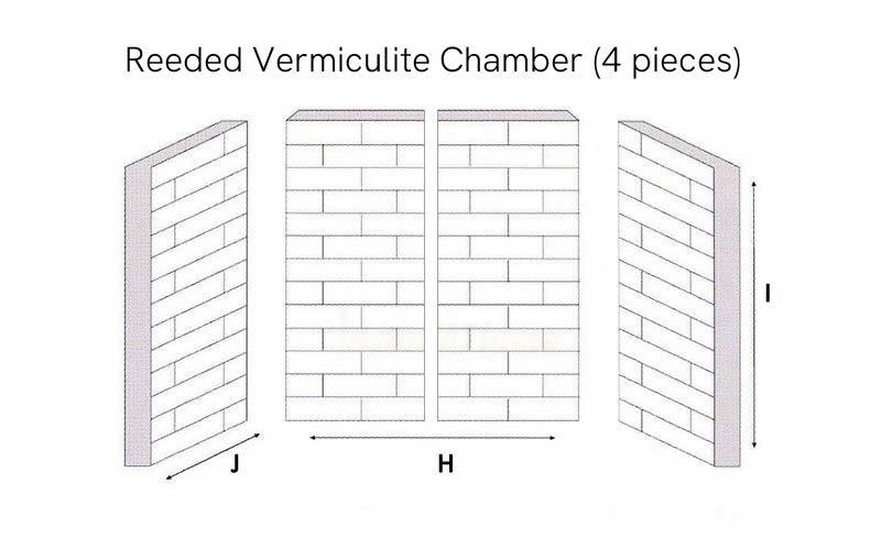 Reeded Vermiculite Fireplace Chamber