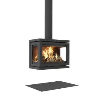 Dik Geurts Vidar Triple Medium 7.1kW Wood Burning Ecodesign Wall Mounted Stove
