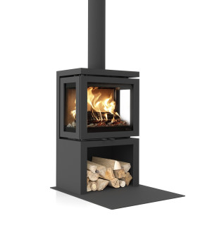 Dik Geurts Vidar Triple Small 4.9kW Wood Burning Ecodesign Logstore Stove