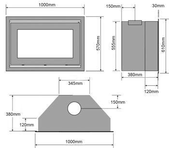 Westfire Uniq 32 Wide Frame DEFRA Approved Wood Burning Ecodesign Inset Stove
