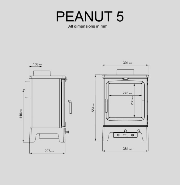 Saltfire Peanut 5 Wood Burning Ecodesign Stove