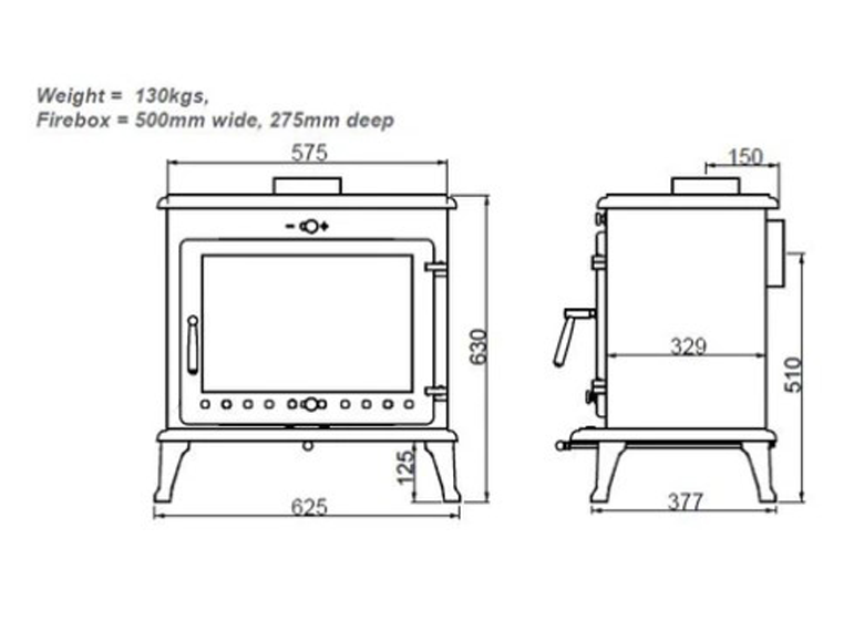 Ekol Crystal 12kW Wood Burning / Multifuel Ecodesign Stove