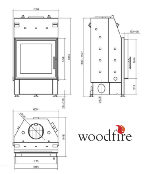 Woodfire EX 10 Inset Eco Boiler Stove