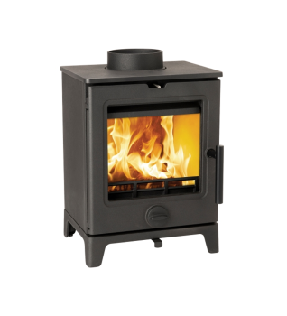Mi Fires Derwent Small Multifuel Stove - Angle Live